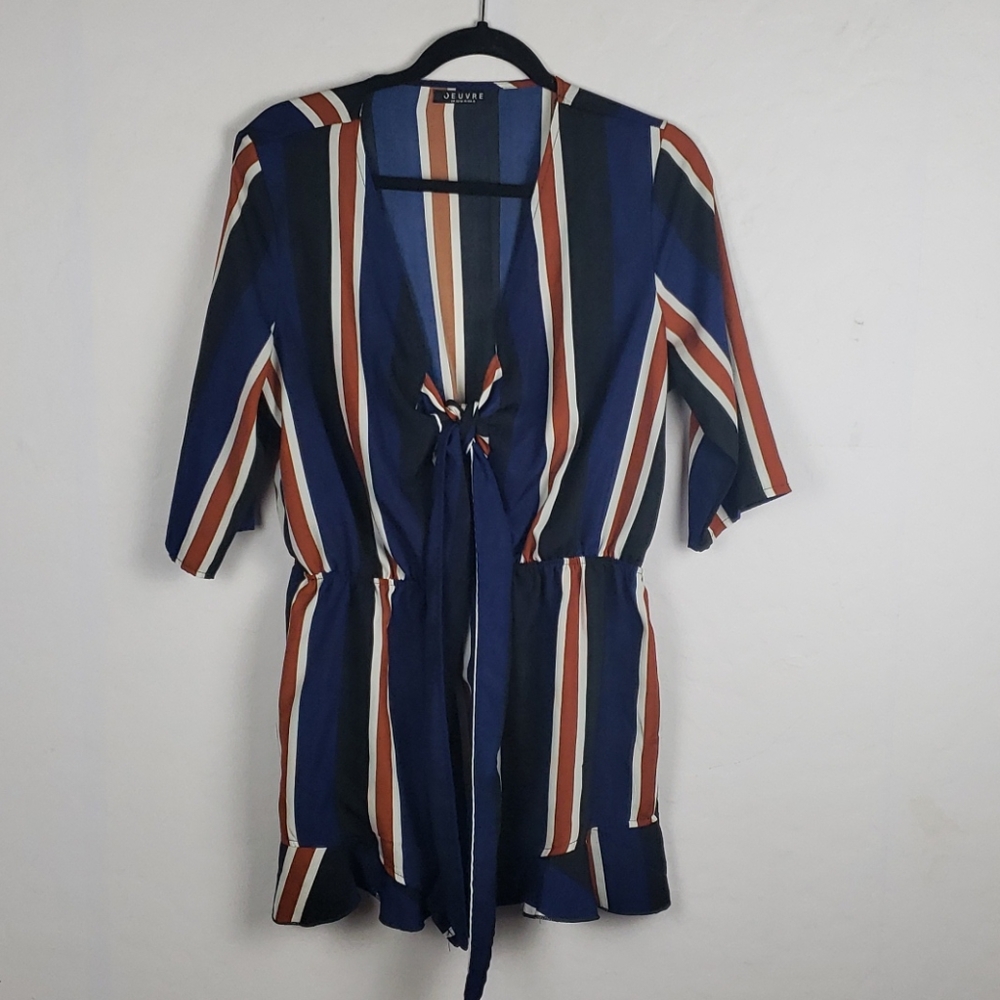 JEUVRE CUT TIE ROMPER